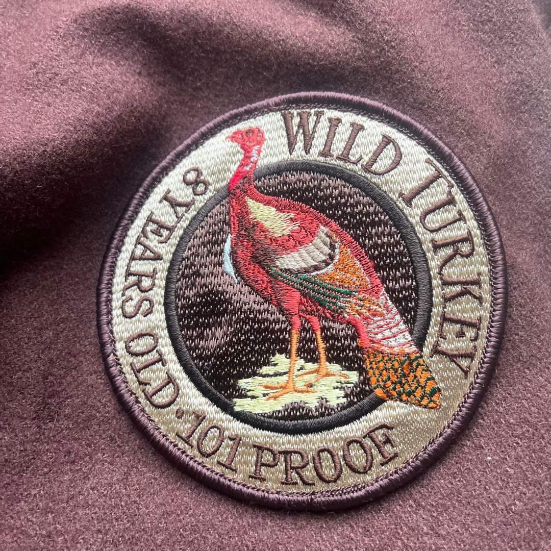 非売品】WILD TURKEY ワイルドターキー スタジャン 刺繍 バックロゴ