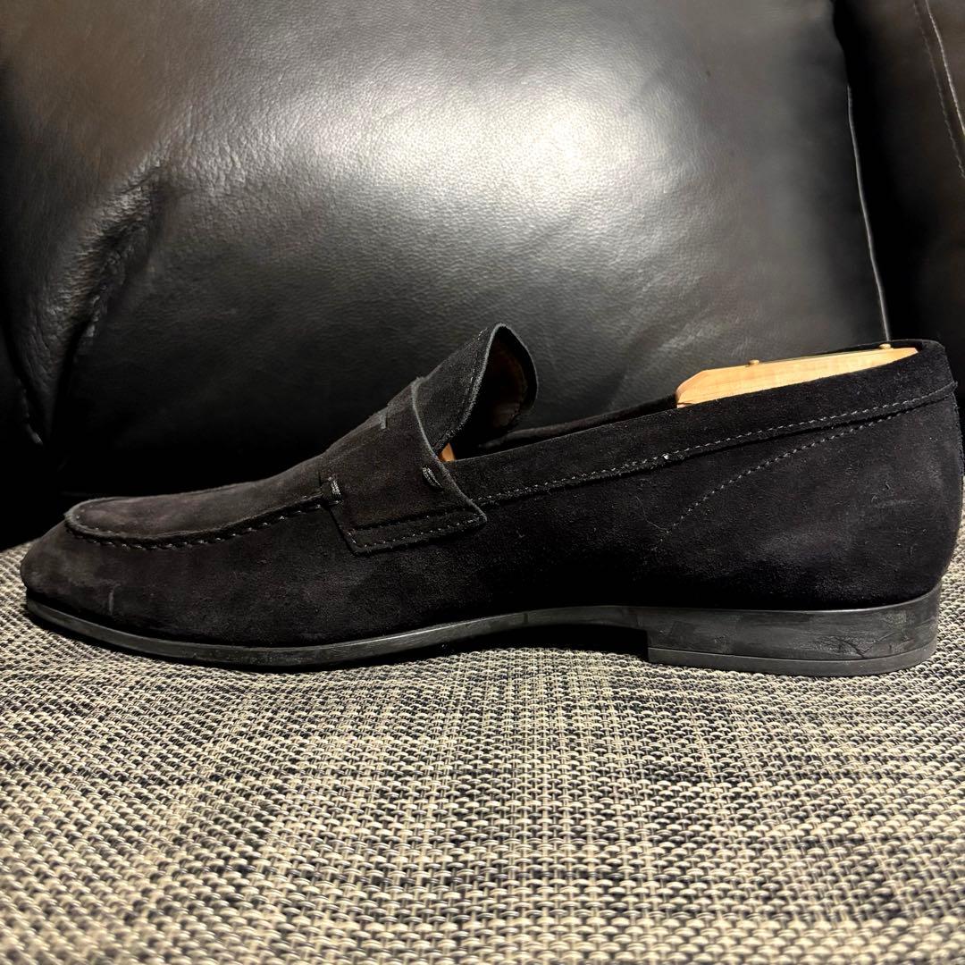 TOD'S スウェー ドシューズ ローファー　BLACK 27.5cm