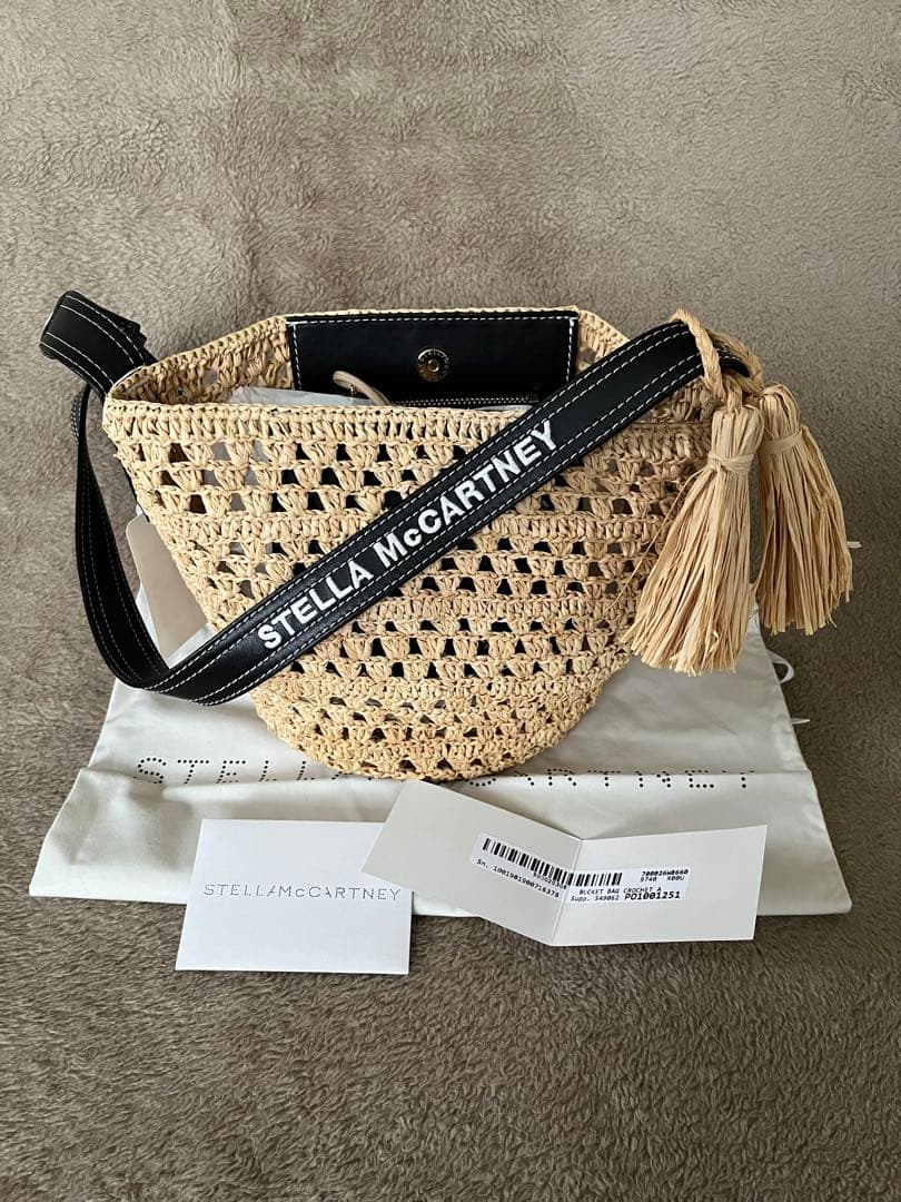【専用】STELLA McCARTNEY 新品未使用 ラフィアショルダーバッグ ウィメンズ ショルダー クロスボディバッグ | バケツバッグ | ステラ