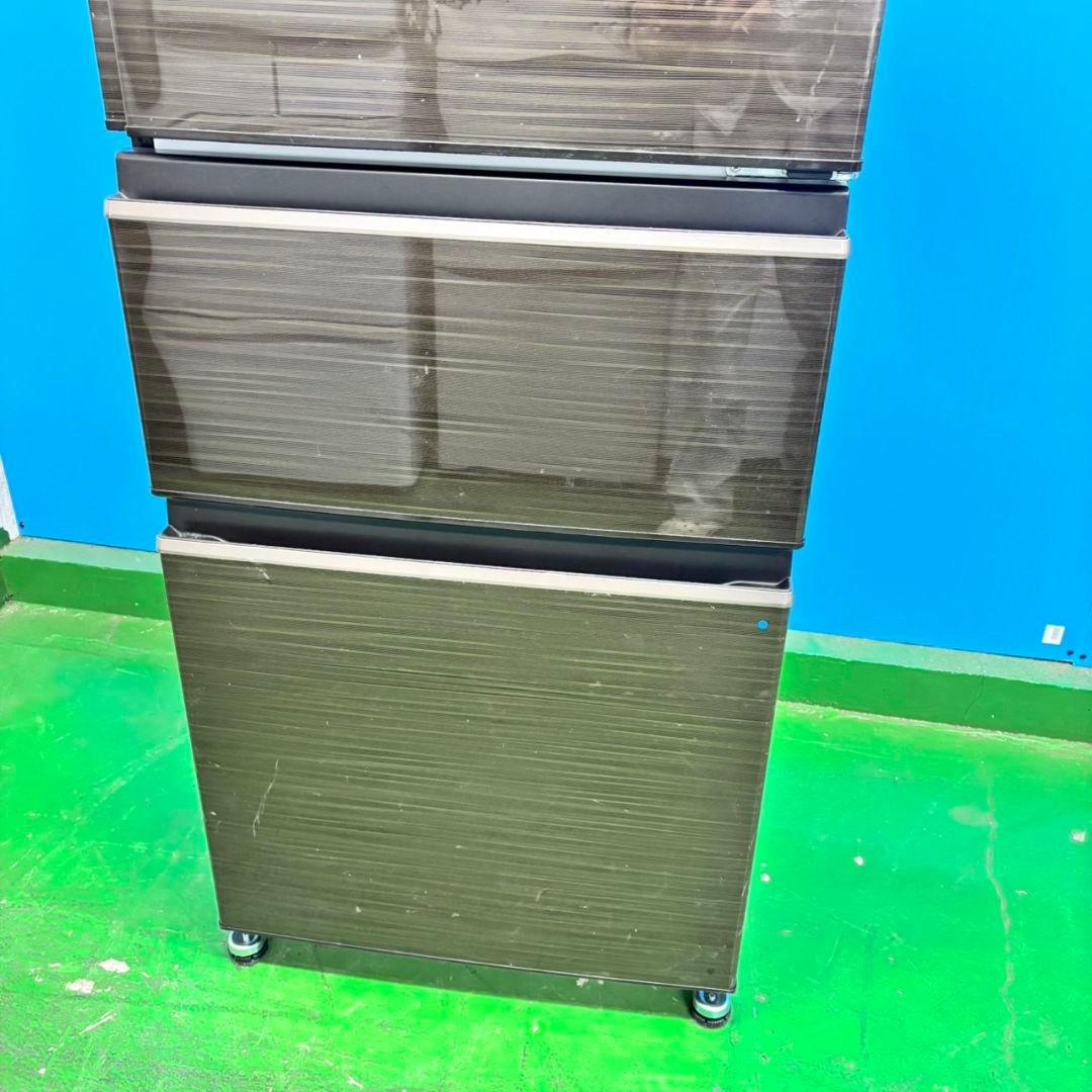 524 冷蔵庫 大型 300L〜400L 右開き 木目調 自動製氷機 極美品