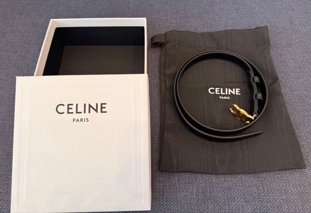 CELINE 18MMトリオンフ ベルト/トリヨンレザー CELINE セリーヌ スモール 18MM トリオンフ ベルトトリヨンレザー
