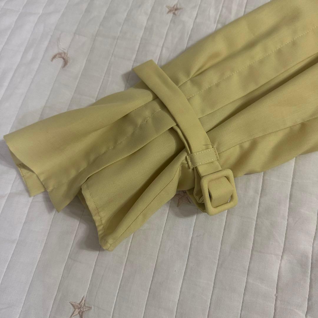 美品】ADORE アドーア マットポプリン ブラウス スタンドカラー 黄