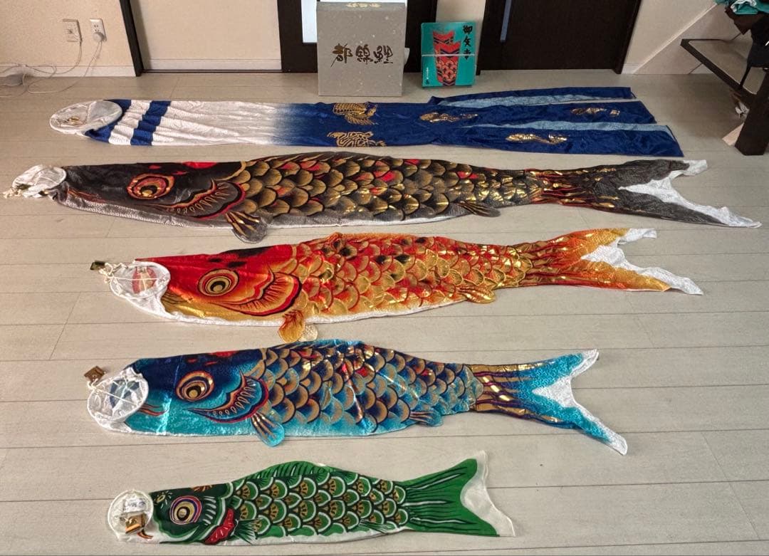 鯉のぼり　６点セット　3メートル 徳永鯉 鯉のぼり 庭用 友禅鯉 3m 6点 庭園用 大型セット/ポール別売り
