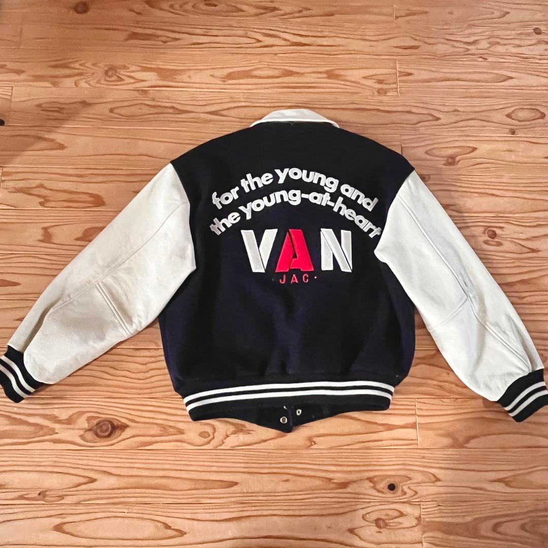 VAN JAC スタジャン ネイビー ヴァンジャケット 古着 L - メルカリ