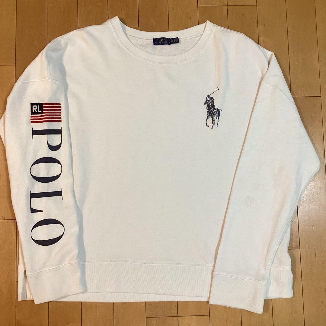 ポロ ラルフローレン トレーナー スウェット 175 XL ポニー ホワイト