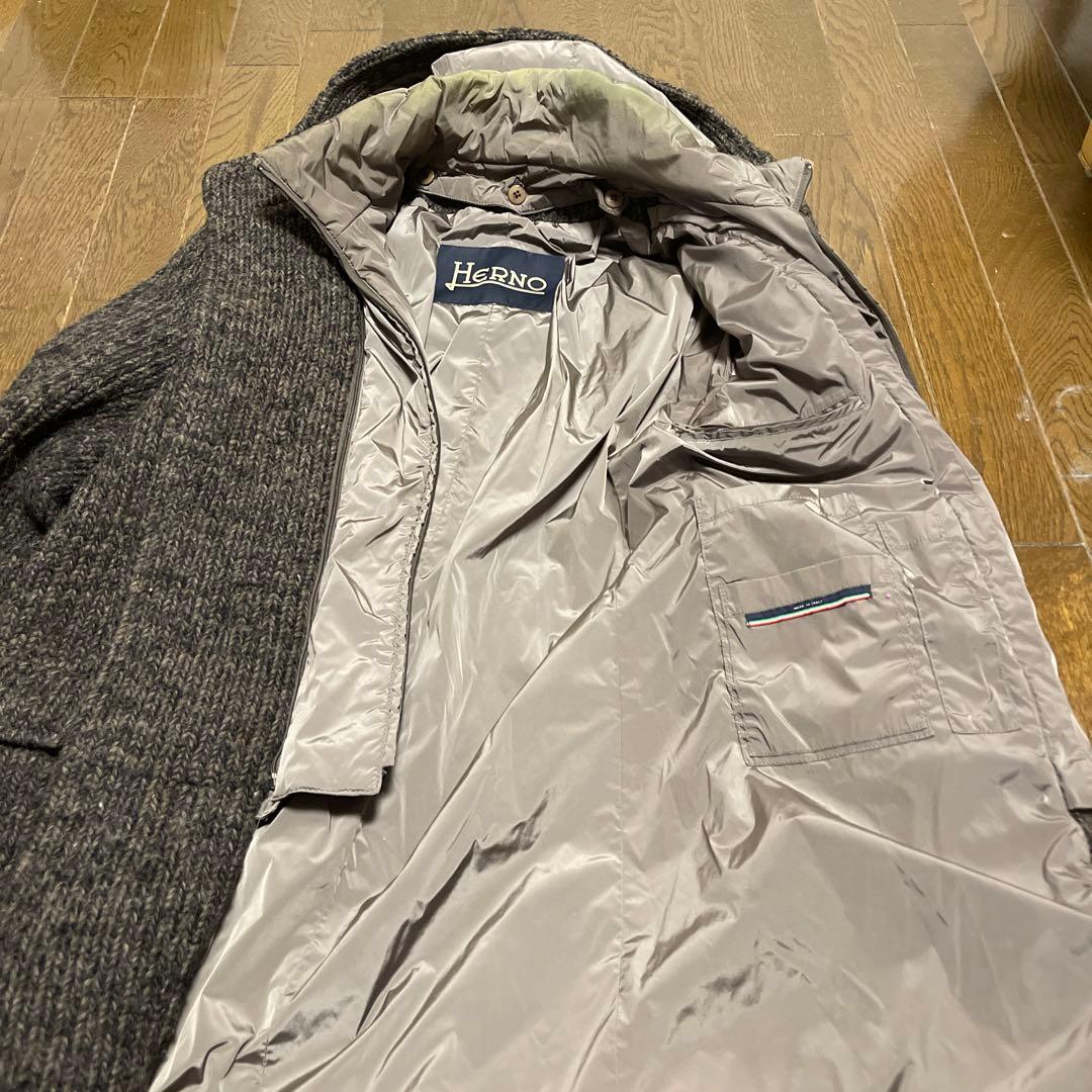 HERNO ダッフルニットコート 中綿 48 ヘルノ L - メルカリ