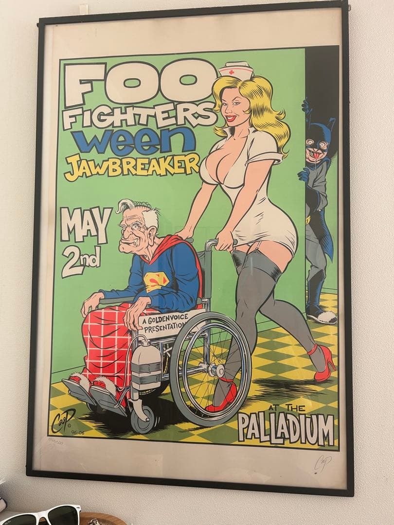 シルクスクリーンポスFOOFIGHTERS フレーム付き iX15 Media Suite – Vision Fires