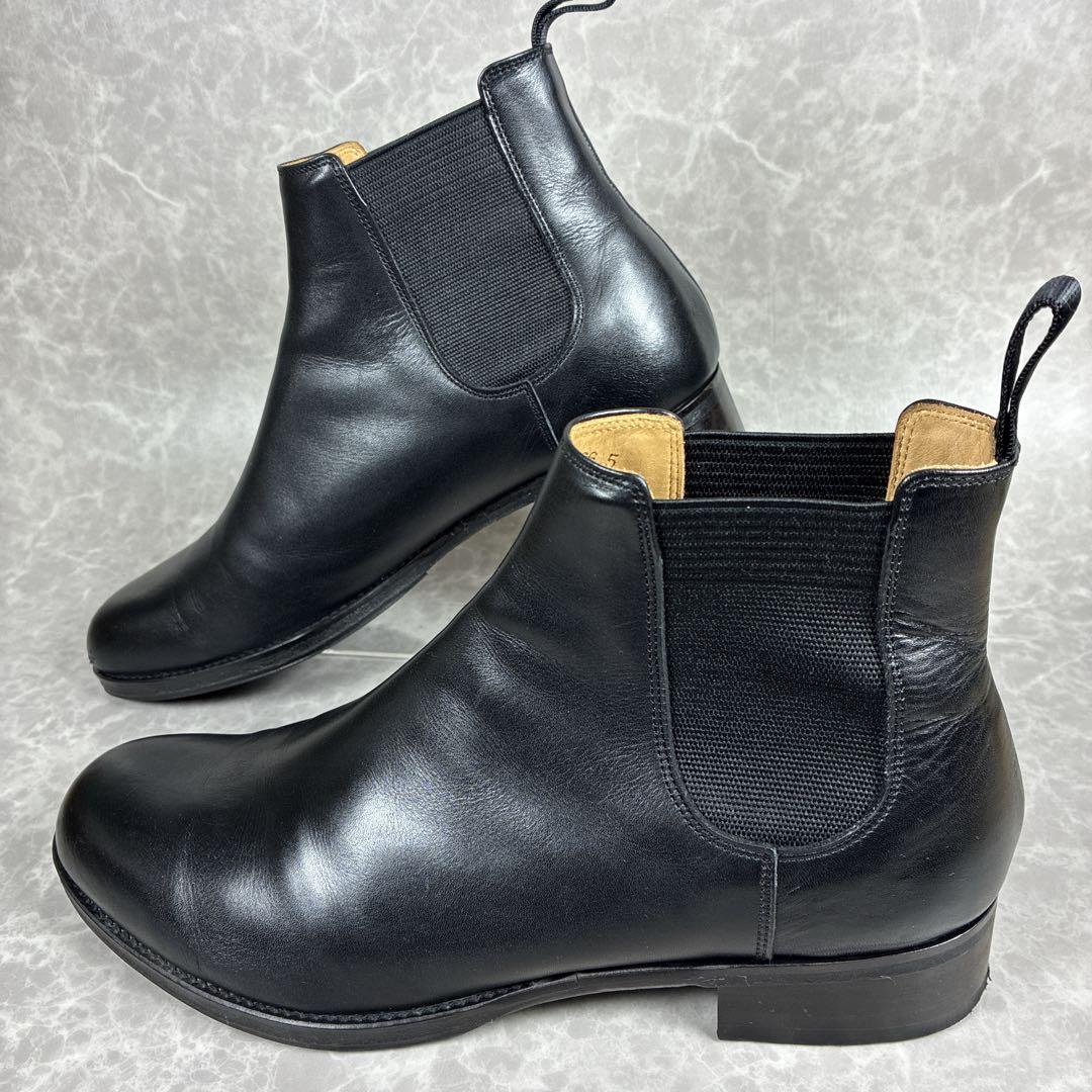 【美品】ユナイテッドアローズ サイドゴアブーツ 本革 黒 日本製 26.5cm