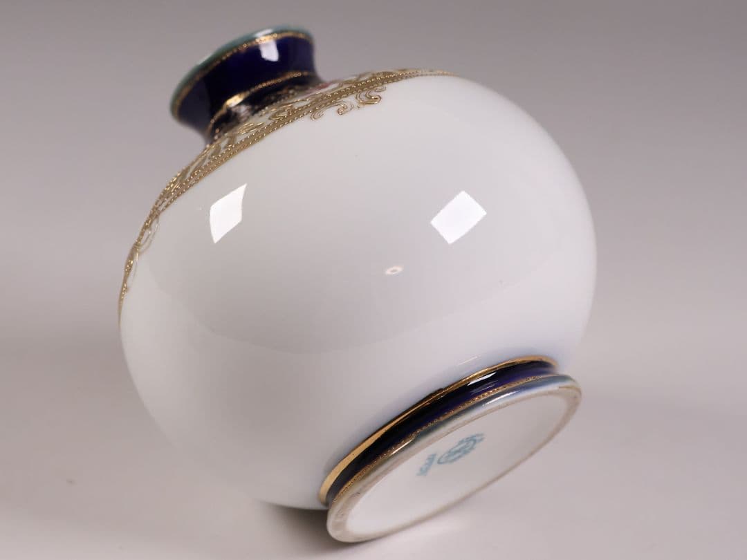 CM299】オールドノリタケ 花 薔薇 香水瓶 金彩 盛上 パフューム 明治