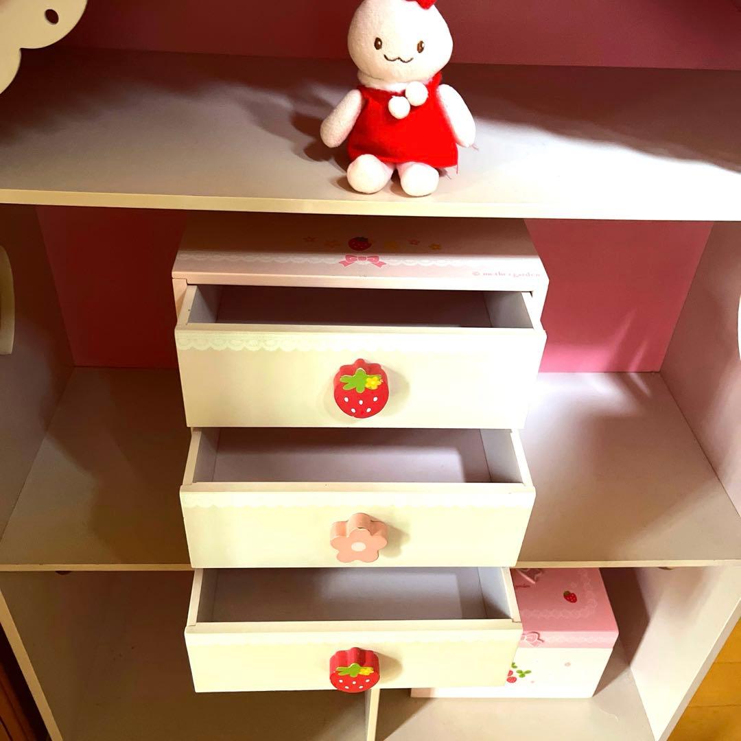 平成レトロ マザーガーデン 野いちご 棚 家具 本棚 木のおうち型 豪華