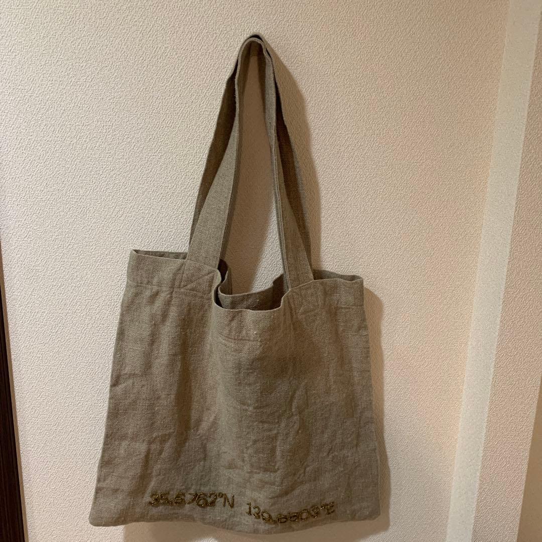 ピモンテ 刺繍 エコバッグ ベージュ - メルカリ
