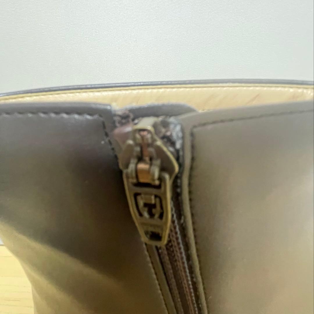 L(24〜24.5cm) RAKUNA ショートブーツ 整体 ダークブラウン