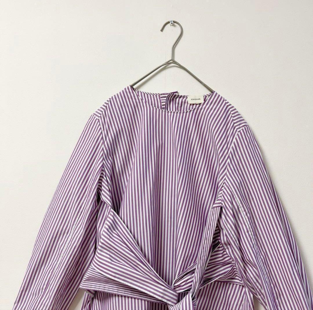 お値下げ】シクラス ブラウス36 ストライプシャツ - メルカリ