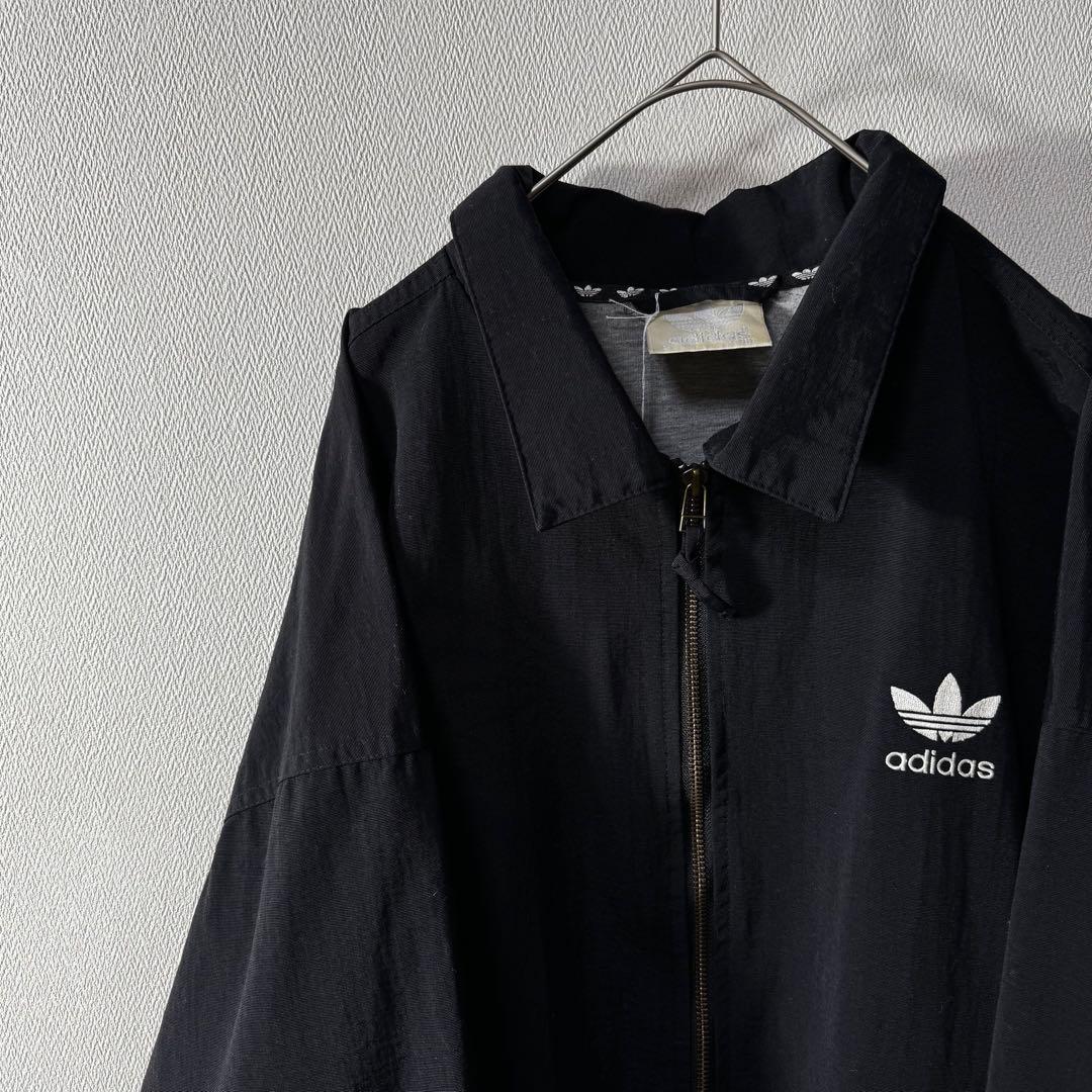 フ*カ様 希少 90s old adidas ワンポイント 刺繍 ナイロンジャケ 美品 希少レア 90'Sヴィンテージ adidasナイロンジャケット ロゴ刺繍