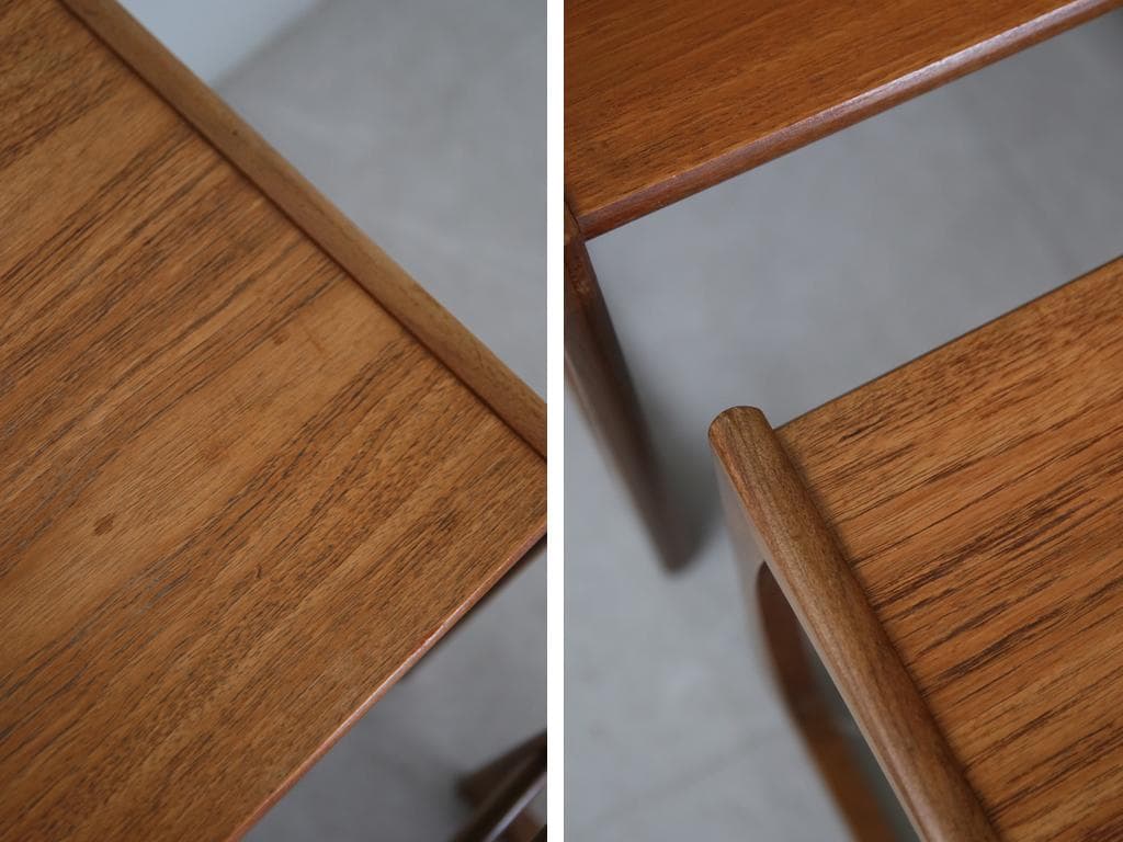 英国アンティークG-PLANジープランネストテーブル3台/収納机(92-152