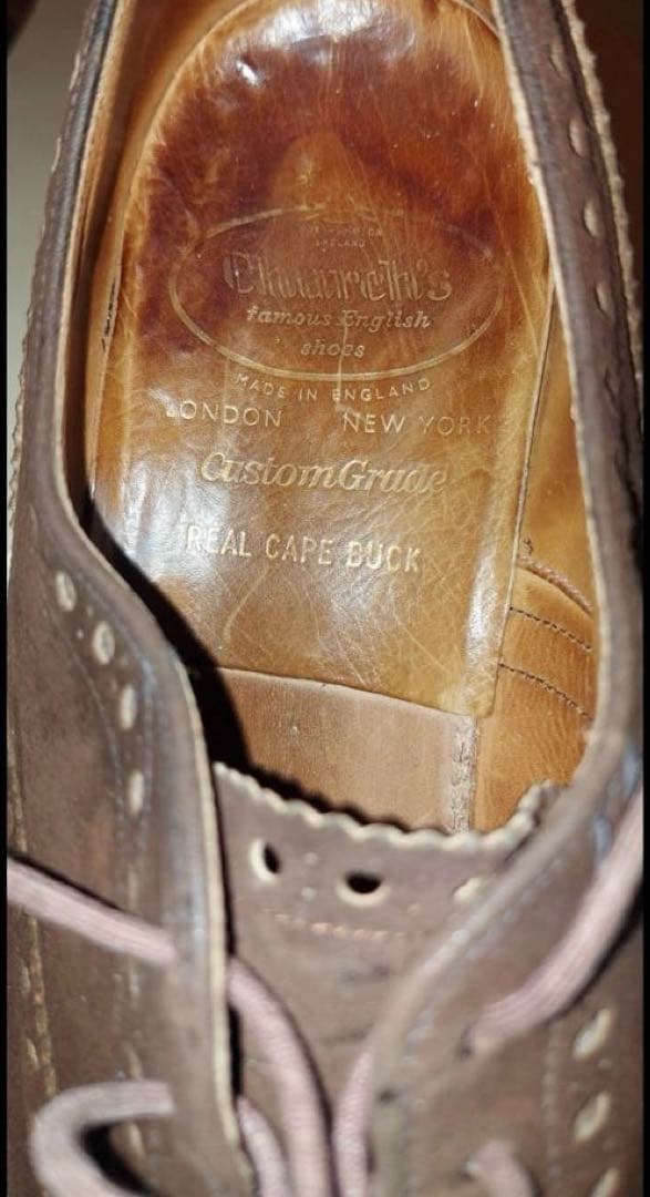 チャーチ スエードウイングチップ バックUK8 Eワイズ 二都市 - メルカリ