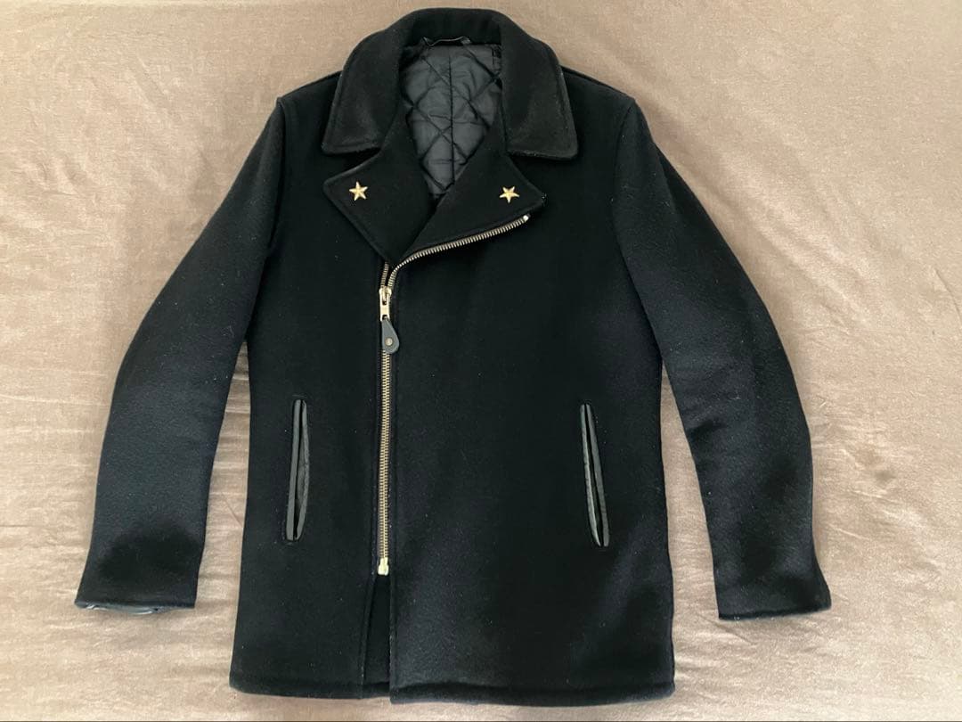 Schott ジップアップピーコート　サイズ34 ショット Schott 766US MELTON ZIP UP P－COAT/メルトン ジップアップ