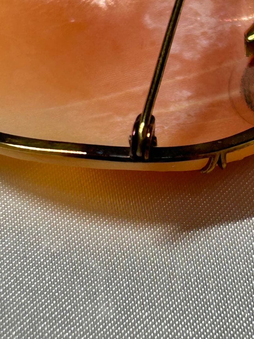 シェルカメオ K18 ブローチ ペンダントトップ 7.9ｇ