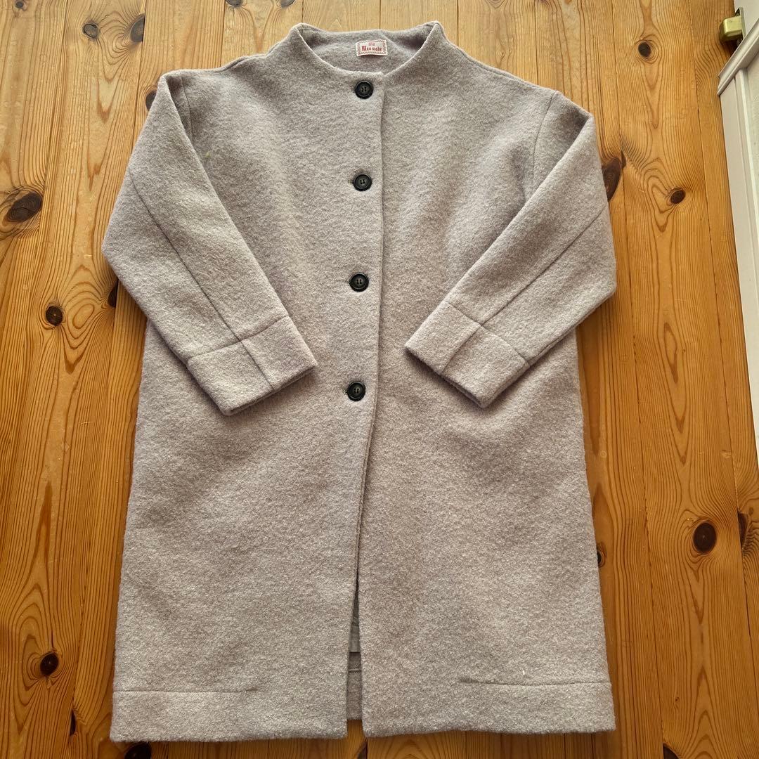 Mao made☆ライトグレー圧縮ウールロングコート mao made（マオメイド） 【20%OFF】マオメイド 圧縮ウール ダブル