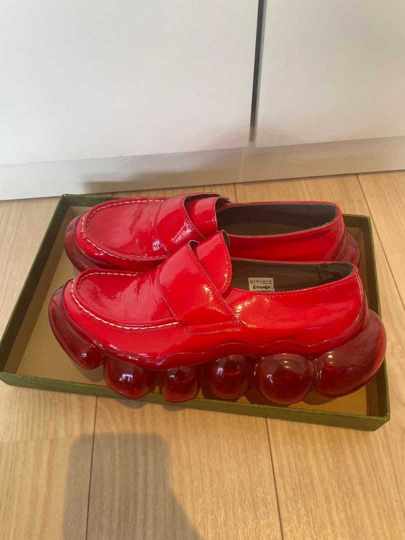 groundsローファー 赤 24cm - メルカリ