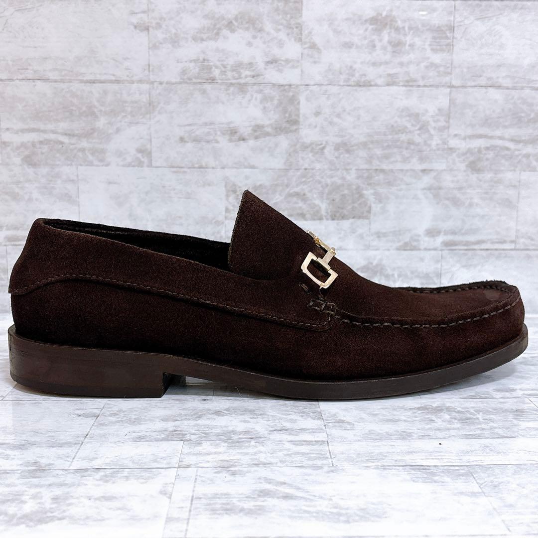 美品✨GUCCI ビットローファー スエード ゴールド金具 26.5cm 茶