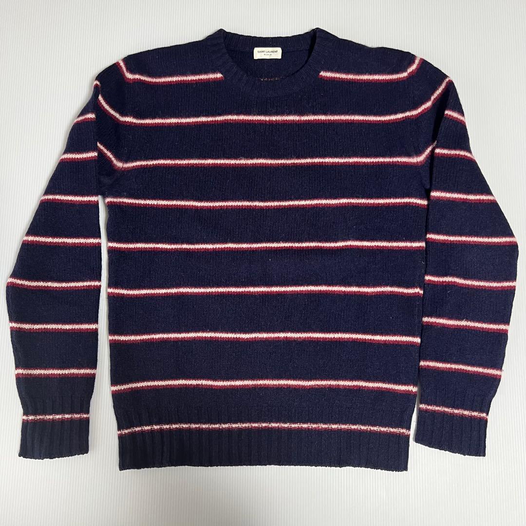 SAINT LAURENT ボーダーニットセーター xs SAINT LAURENT（ニット/セーター）のフリマアイテム一覧