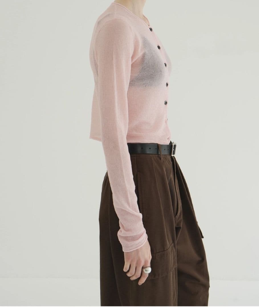 CLANE SHEER ROLLED EDGE KNIT CARDIGAN - メルカリ