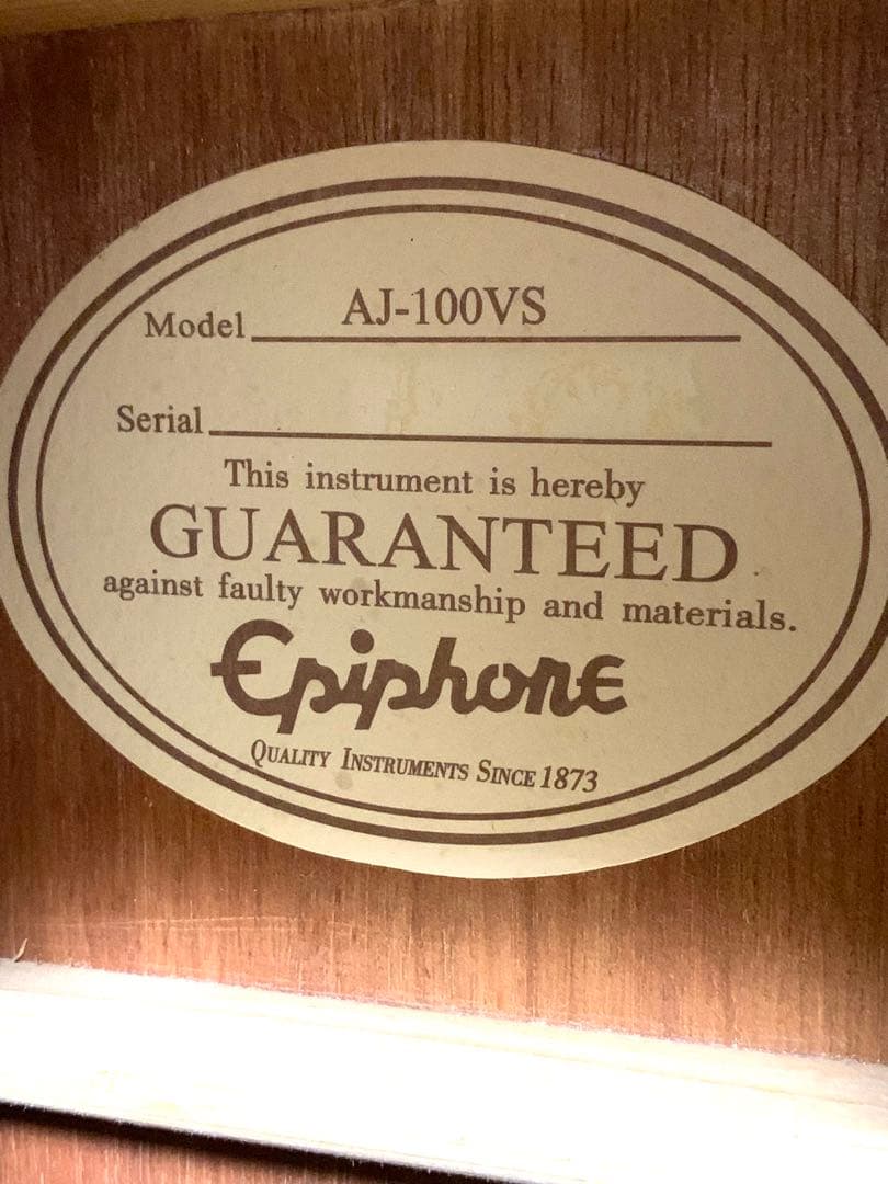極美品】Epiphone AJ-100VS 新品弦交換済 アコギ