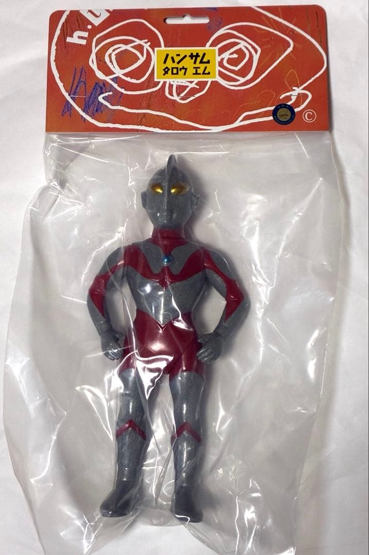 ハンサムタロウエム ウルトラマン グレーラメ 未開封 ソフビ ソフビ/ハンサムタロウエム/ウルトラセブン/墓場の画廊別注シルバーVer