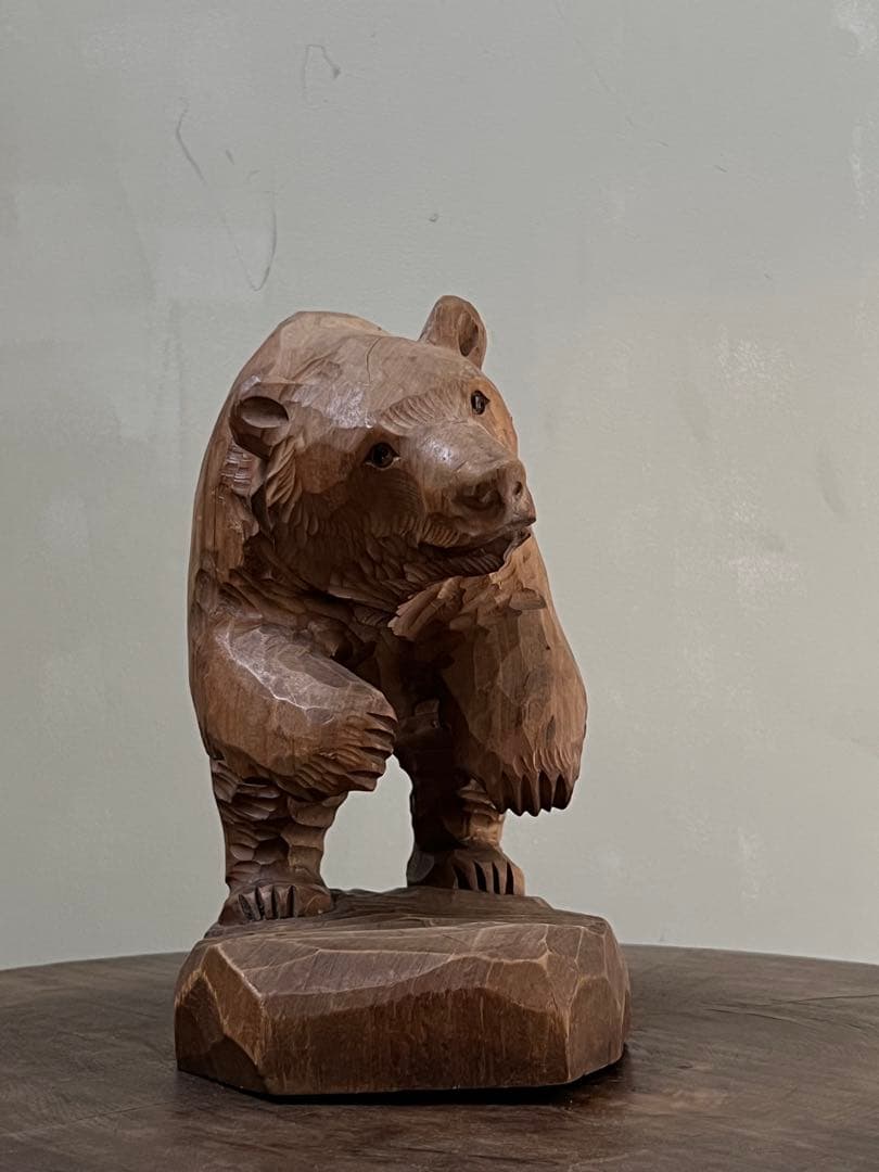 70'sアイヌ民藝 木彫り熊／ヴィンテージ木彫熊 郷土玩具 農民美術