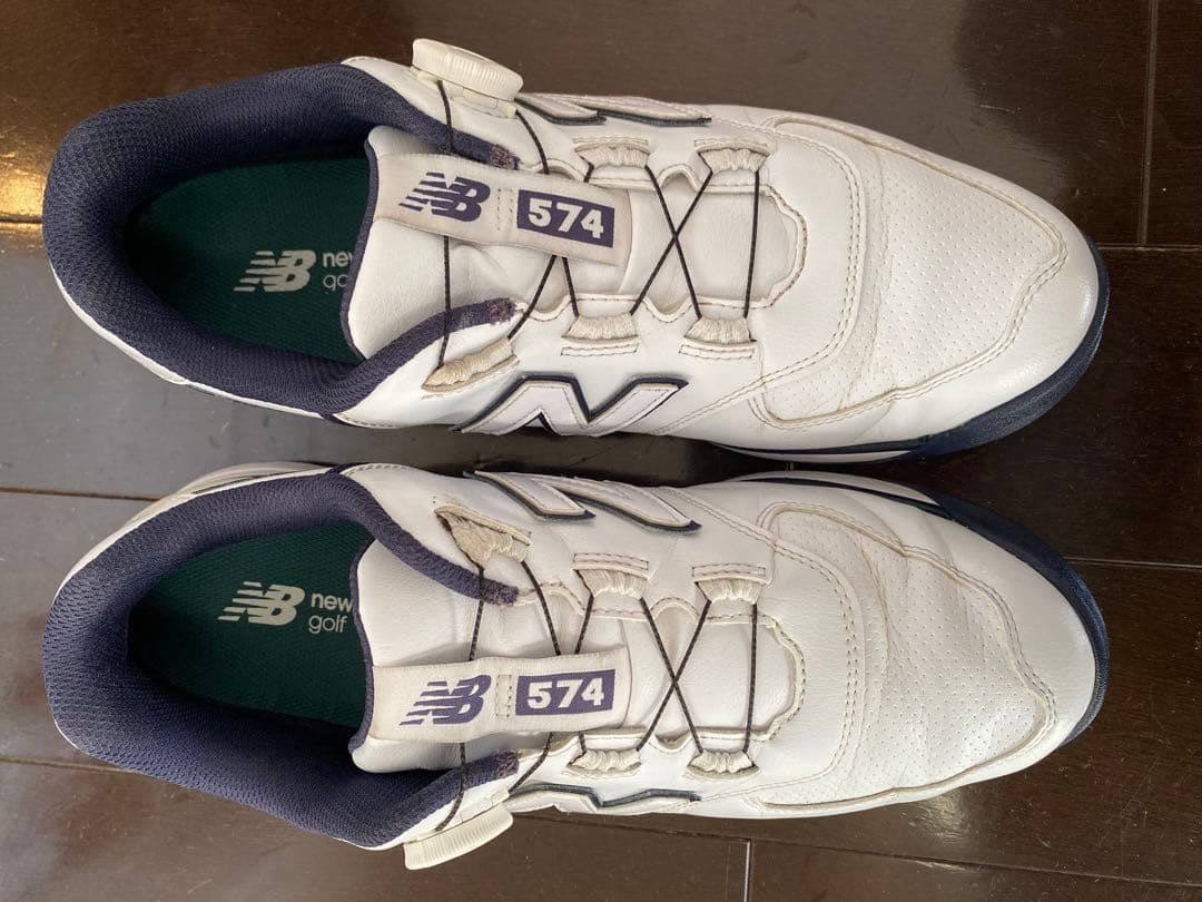 n*o様 ニューバランス スパイクレス シューズ 574 BOAホワイト 中古品 New Balance Golf（ニューバランスゴルフ） ニューバランス ゴルフ