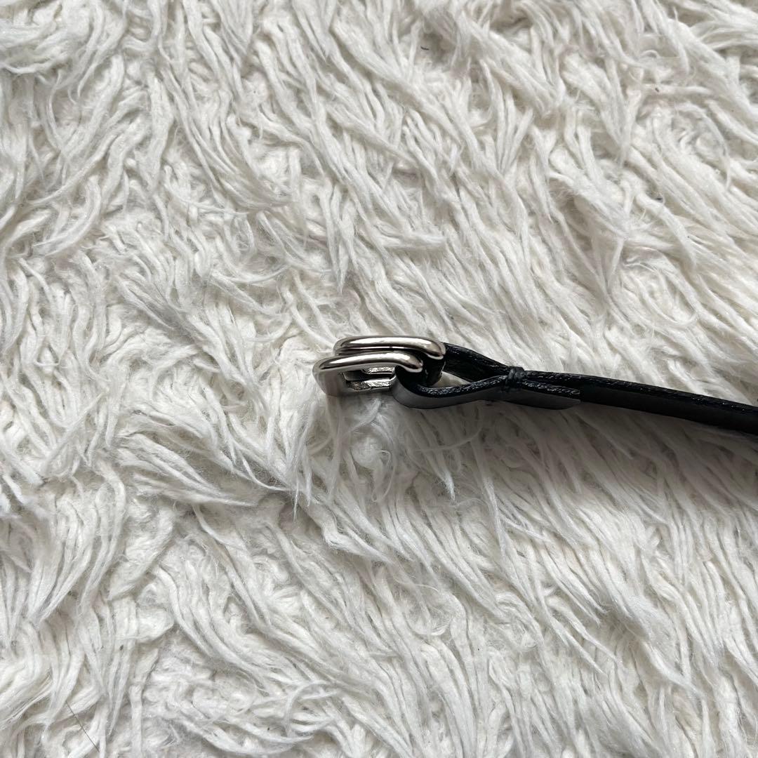 極美品 BLAMINK 本革 カーフレザー 黒 ナローベルト レディース 商品