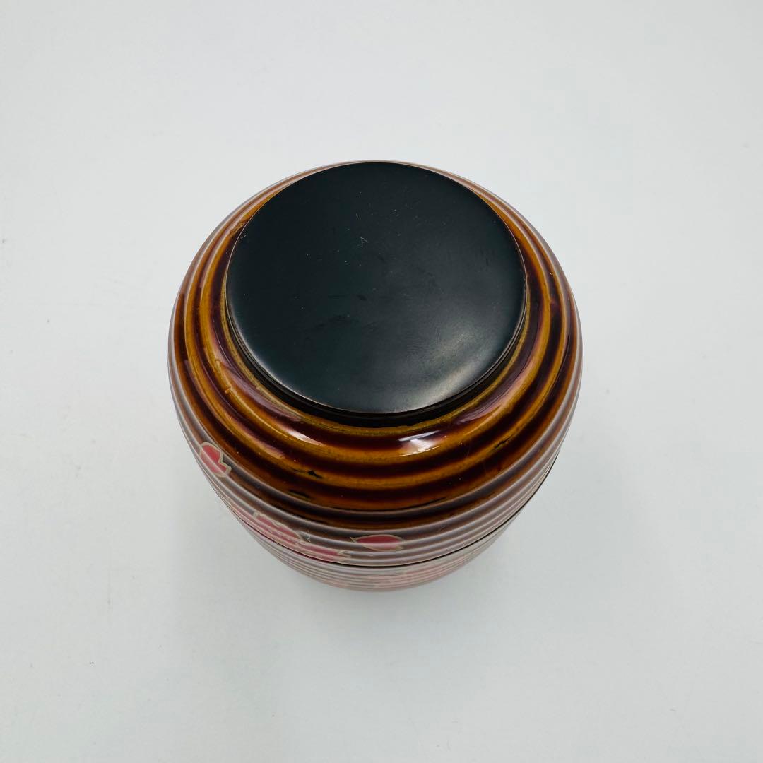 中村湖彩造 夜桜蒔絵 提灯型茶器 棗 茶道具 共箱】骨董 アンティーク