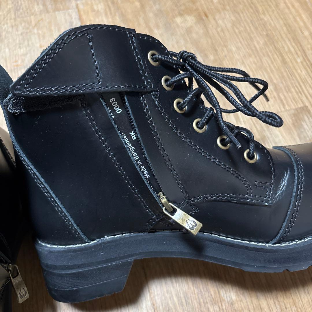 [ワイルドウィング] 厚底スワロー　本革バイクブーツ　25.0cm