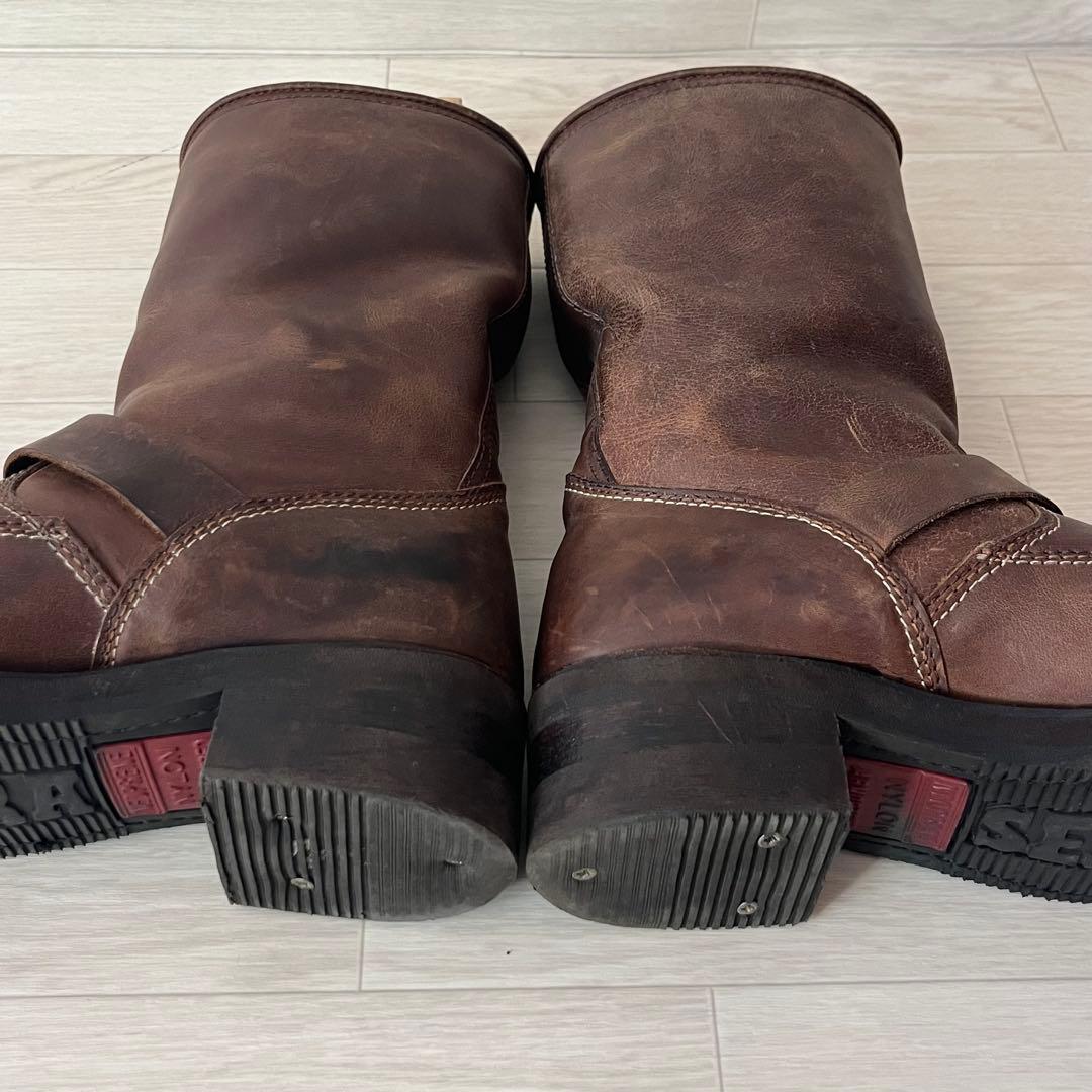 ベッカム愛用】センドラ Sendra エンジニアブーツ ロゴ刺繍 漢 EU40