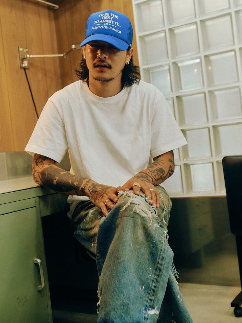 Ford メッシュキャップ 青 山田蓮 tattoo studio yamada - メルカリ