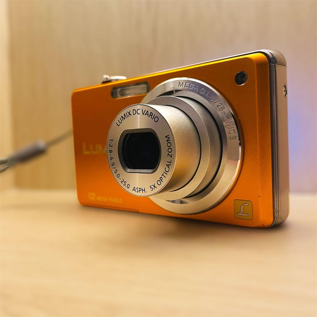 Panasonic LUMIX DMC-FS10 オレンジ コンデジ - メルカリ