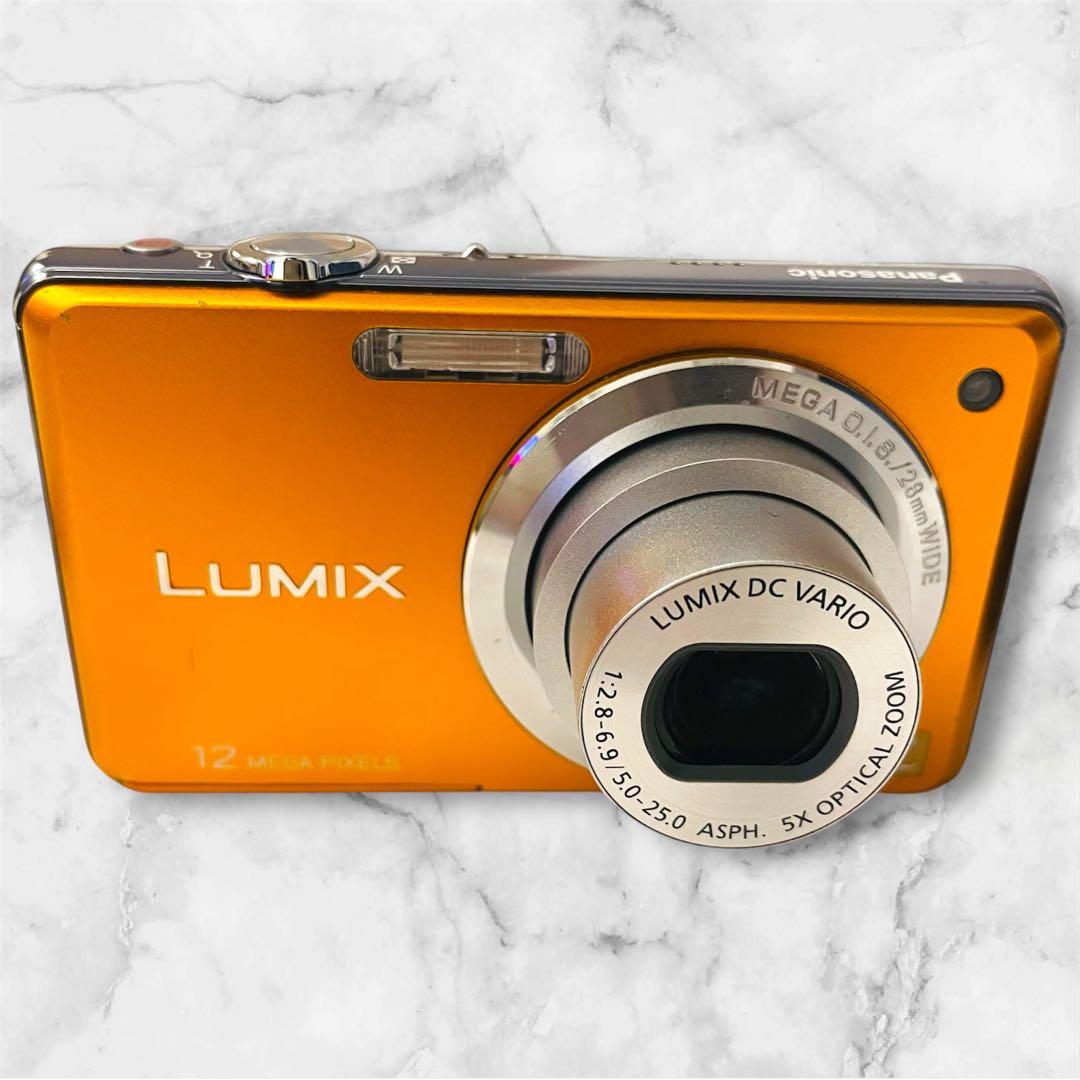 Panasonic LUMIX DMC-FS10 オレンジ コンデジ - メルカリ
