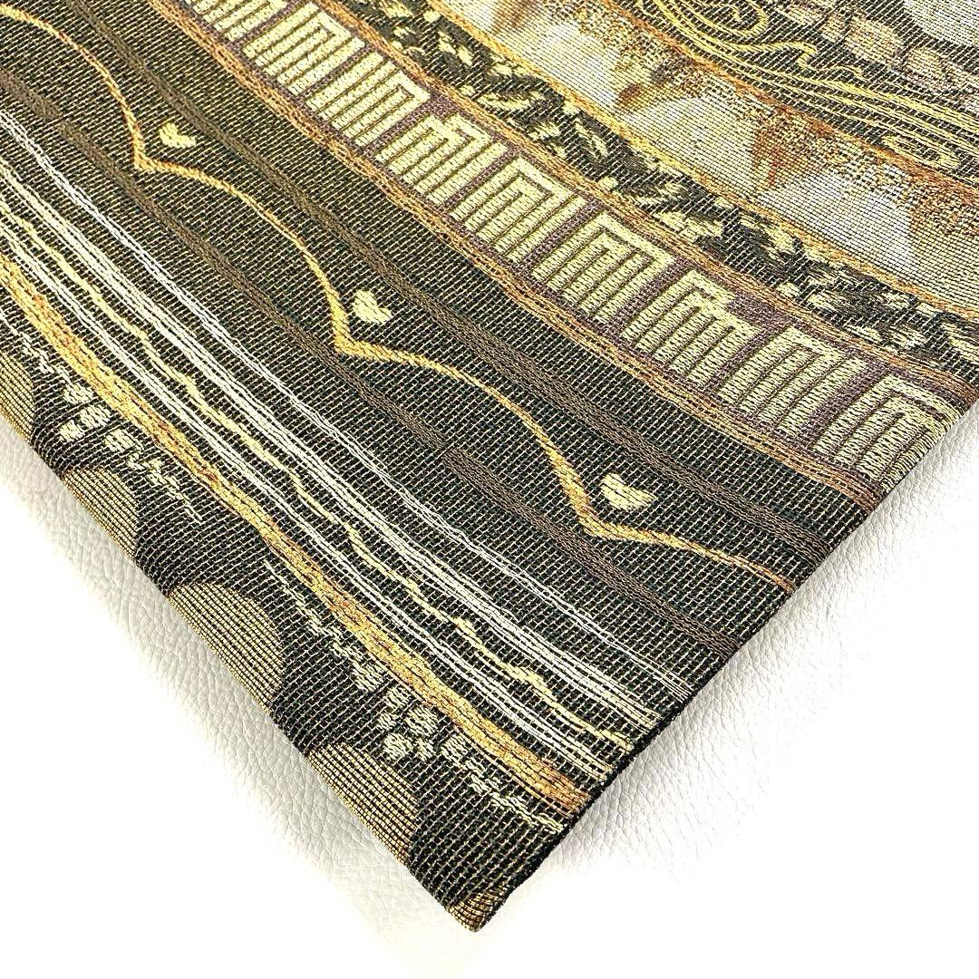 帯5114 ○誉田屋源兵衛謹製 高級 正絹 螺鈿細工 六通 袋帯