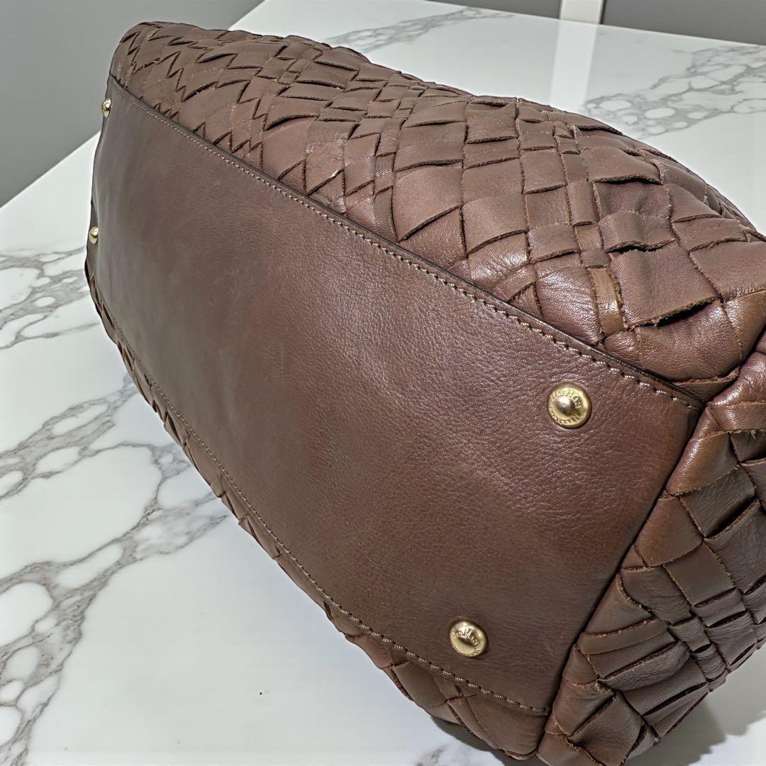 《入手困難》Max Mara ワンショルダー バック イントレチャート レザー