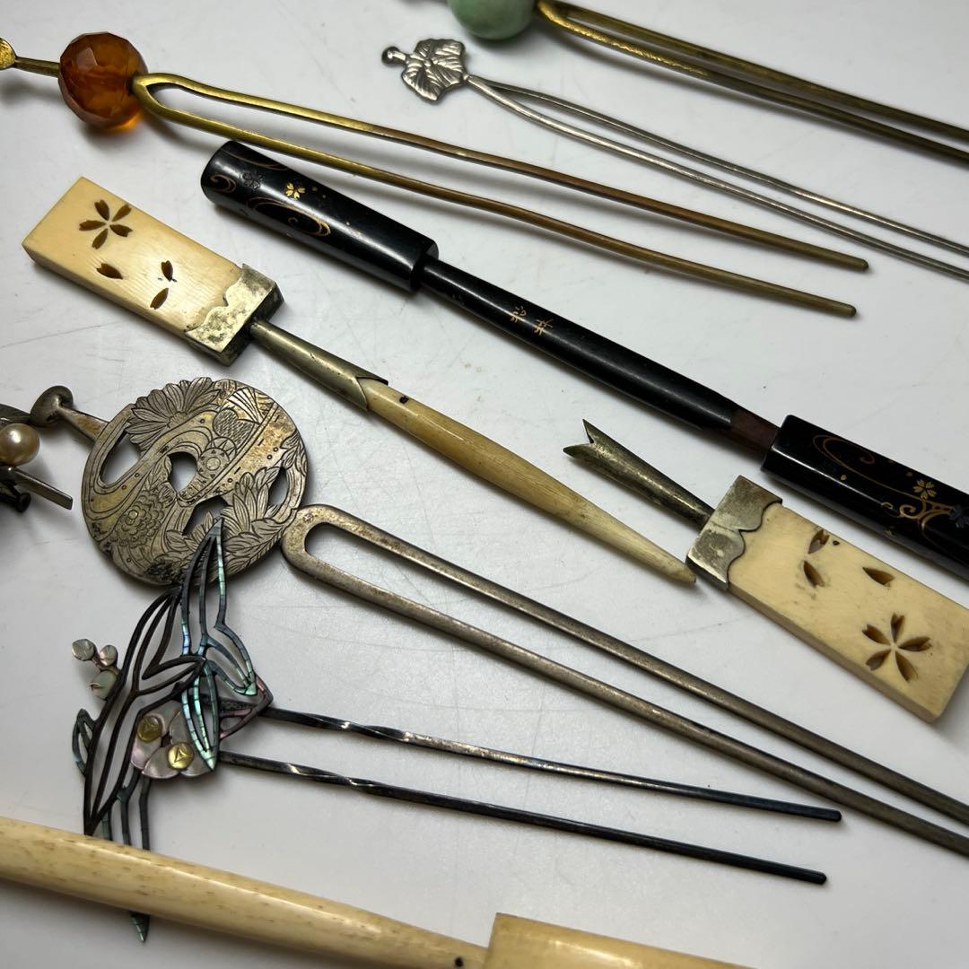 極上 本翡翠 銀細工 簪 ブローチ 106g 東キ8-0127☆2F タサチ - メルカリ