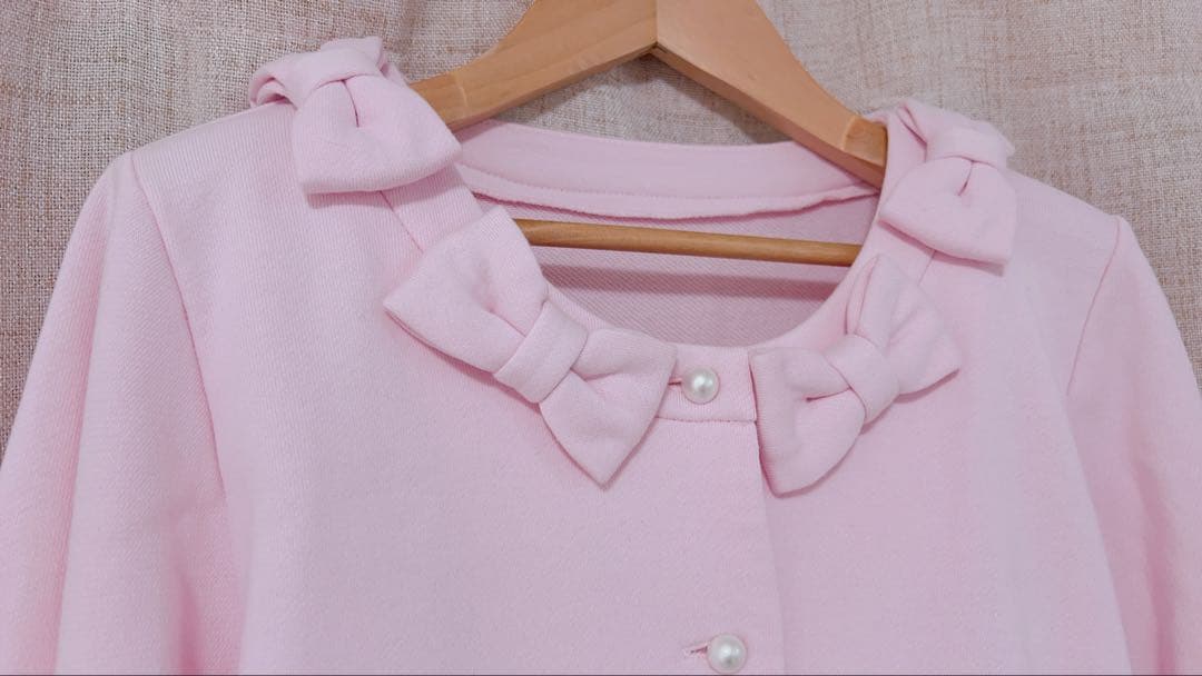 AngelicPretty カルテットリボンカーディガン ピンク - メルカリ