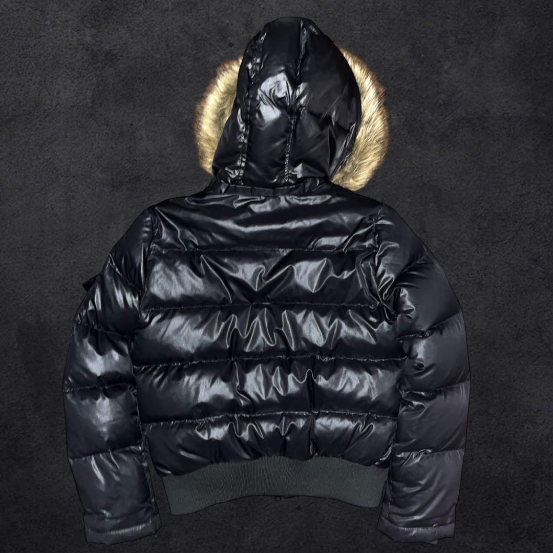 GAP ファーダウンジャケット 光沢 平成Y2K 光沢 2w 短丈 平成ギャル