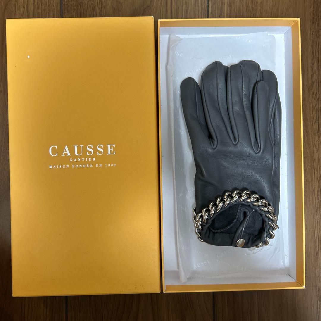 CAUSSE レザー手袋 チェーン付き - メルカリ