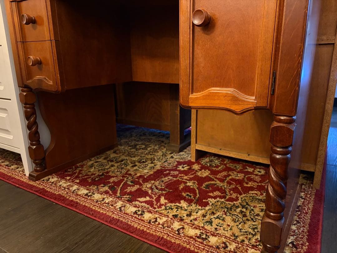 アメリカンヴィンテージ ドレッサー 円鏡 バニティデスク 無垢材