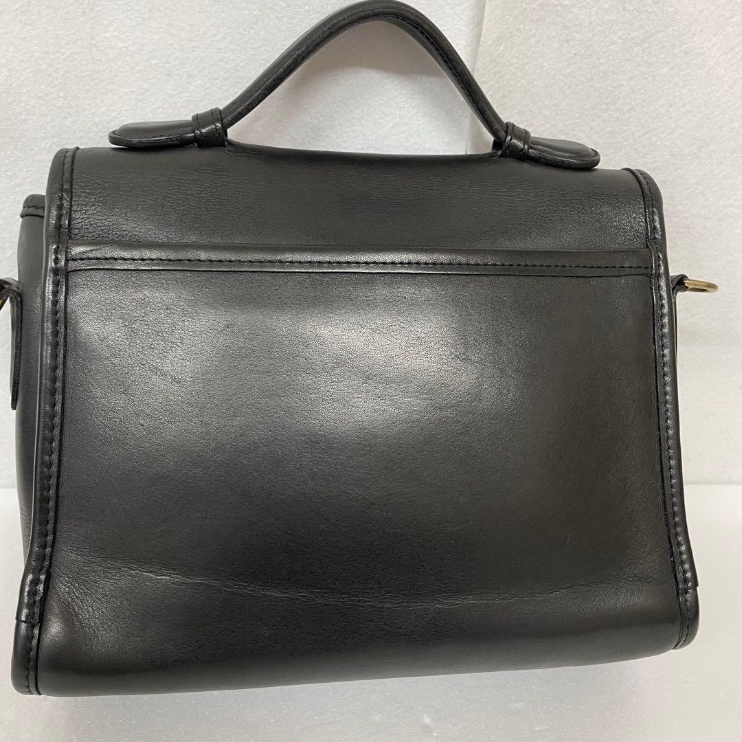 コーチ ターンロック 金金具 レザー 黒 ショルダーバッグ 2way - メルカリ
