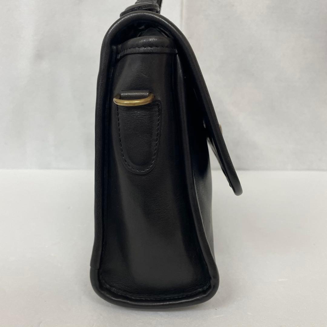 コーチ ターンロック 金金具 レザー 黒 ショルダーバッグ 2way - メルカリ