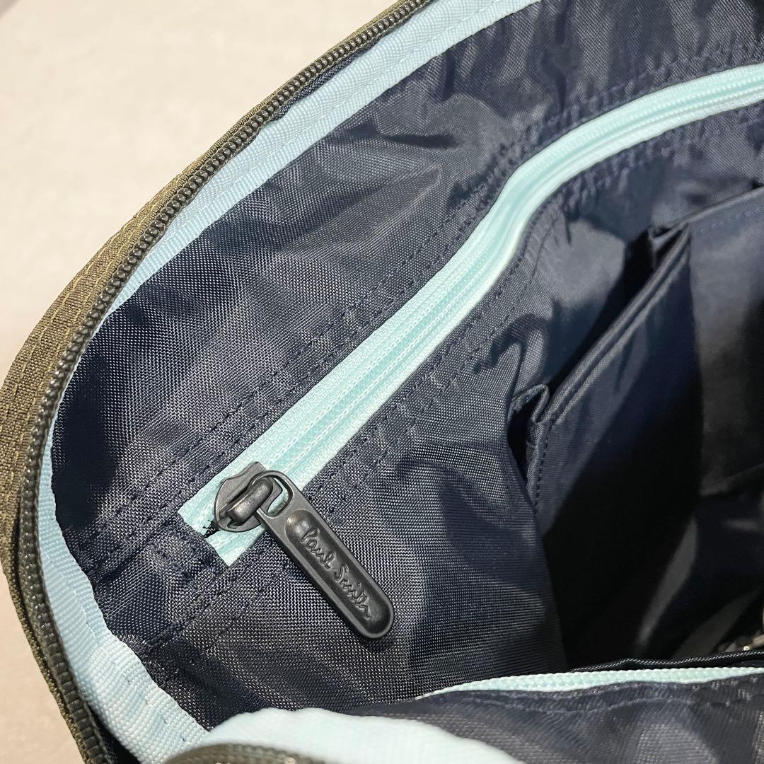 極美品】ポールスミス ブリーフケース 2way オリーブ ナイロン×レザー