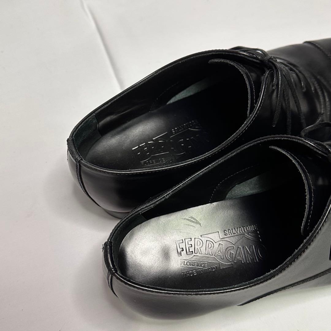 フェラガモ☆メンズ☆革靴☆ストレートチップ☆ブラック☆25.5cm相当