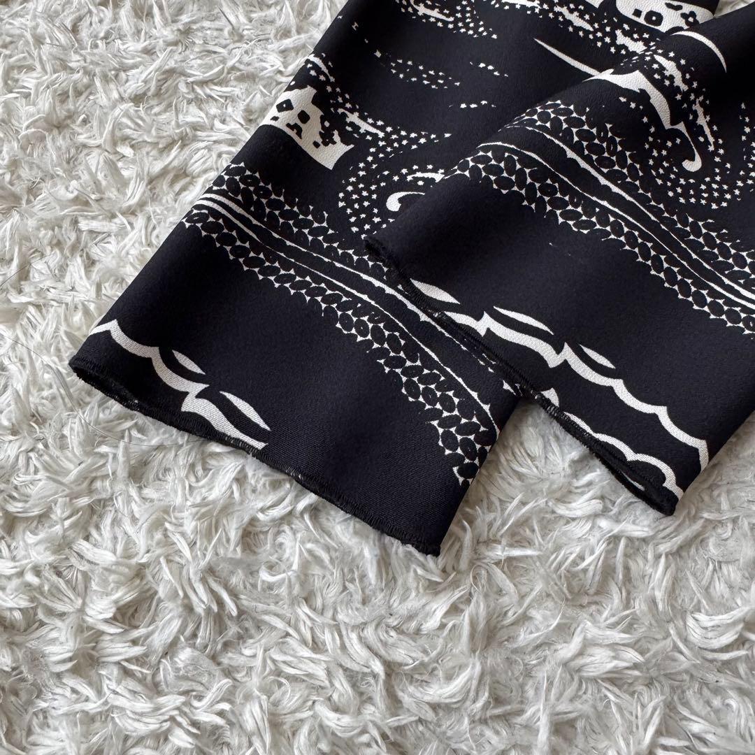 極美品 エトロ シルク ペプラム ブラウス ペイズリー フレア ジップ 絹